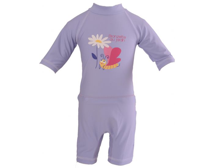 PIWAPEE Combinaison Anti UV UPF50+ avec couche clipsable Parme Papillon