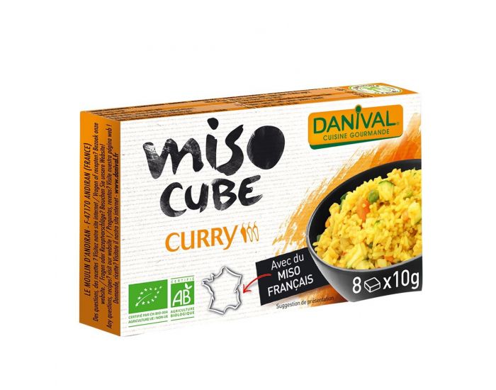 DANIVAL Miso cube au curry sans huile de palme 8x10g