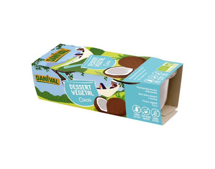 DANIVAL Dessert v�g�tal coco 2x100g