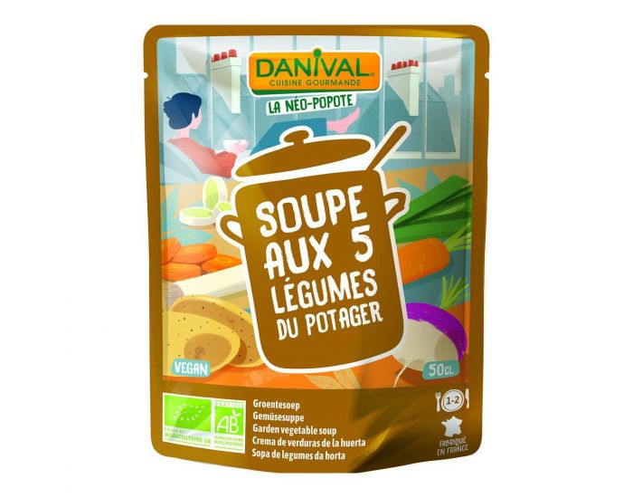 DANIVAL Soupe Bio aux 5 Lgumes du Potager - 500ml 