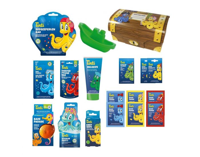 TINTI Coffre au Tr�sor Premium pour le Bain - 17 Articles