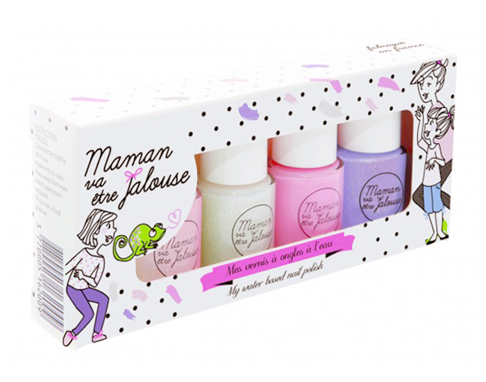 MAMAN VA ETRE JALOUSE Coffret Cadeau 4 Vernis