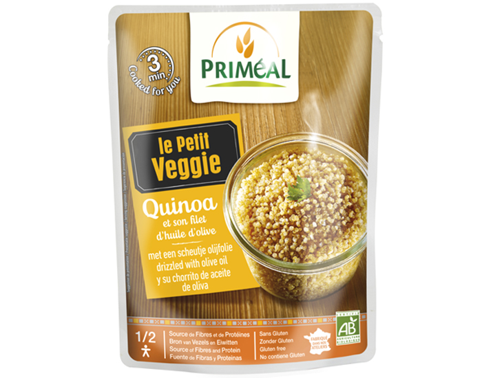 PRIMEAL Plat Cuisin Le Petit Veggie Quinoa  l'Huile d'Olive - 220 g