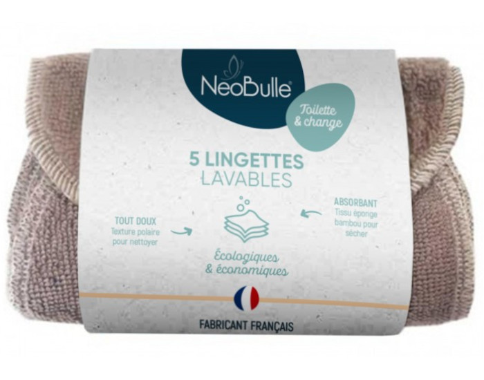 NEOBULLE Pack 5 Lingettes Lavables