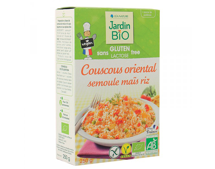JARDIN BIO Couscous Oriental Semoule Mas Sans Gluten - 250 g