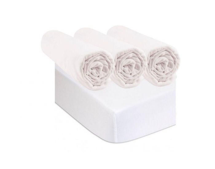 EASY DORT Lot de 3 Draps Housse + 2 Al�ses - Coton Jersey