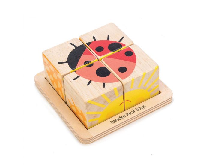 TENDER LEAF TOYS Puzzle 4 cubes - D�s 12 mois
