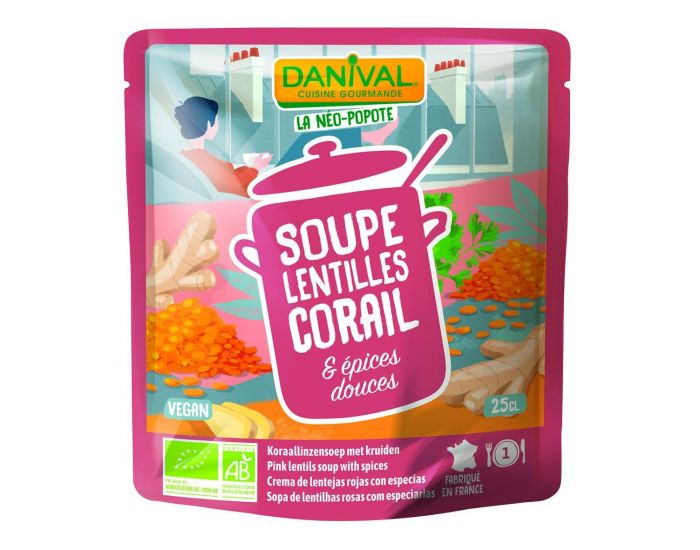 DANIVAL Soupe aux lentilles corail-pices douces