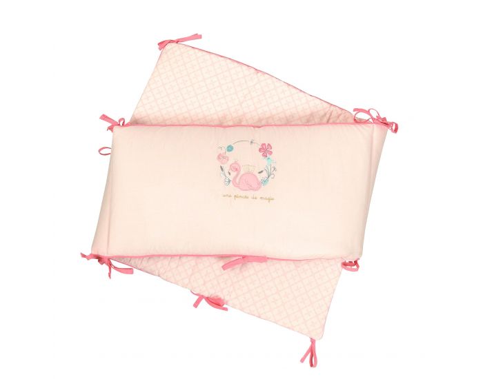 LITTLE CREVETTE Tour de lit Flamant rose