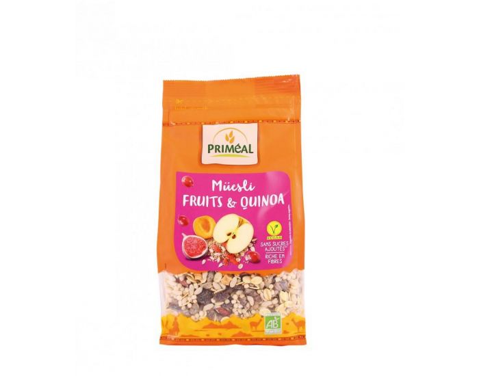PRIMEAL Muesli Fruits & Quinoa Bio et Vegan - 350 g