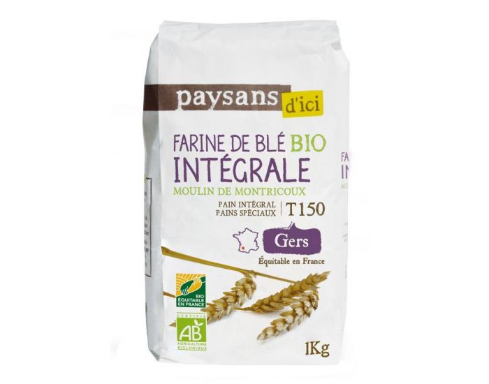 PAYSANS D'ICI Farine de Bl� Int�grale T150 Bio & Equitable - 1 kg