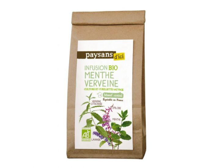PAYSANS D'ICI Infusion Menthe Verveine Bio - 30 g