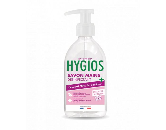 HYGIOS Savon Mains D�sinfectant Fleur de Cerisier - Sans Alcool - 300ml