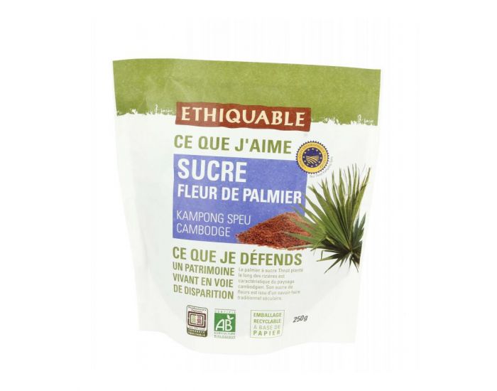 ETHIQUABLE Sucre Fleur de palmier bio & quitable - 400 g
