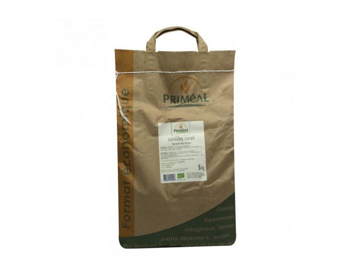 PRIMEAL Lentilles Corail Bio RHD - 5 kg
