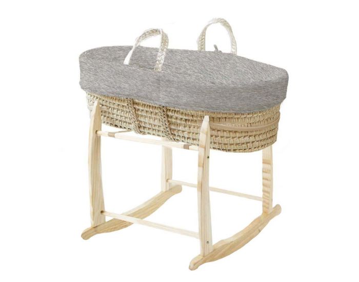 PREMIERS MOMENTS Couffin en feuilles de Palmier et Coton Bio + Support Bois