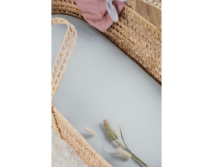 KADOLIS Drap housse Coton Bio - Landau Gris perle