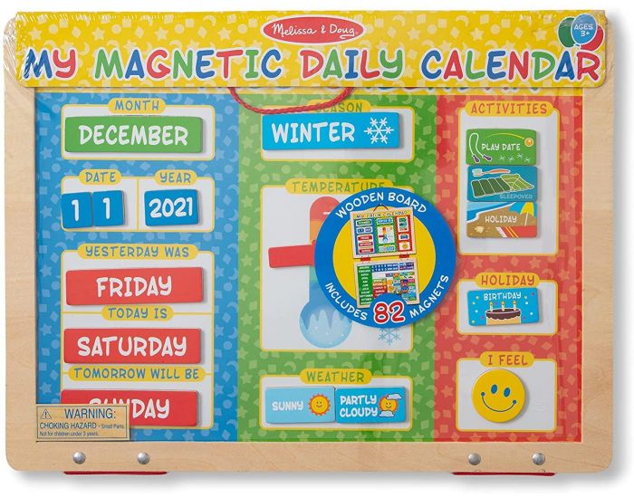 MELISSA & DOUG Mon calendrier journalier magntique en anglais - Ds 3 ans