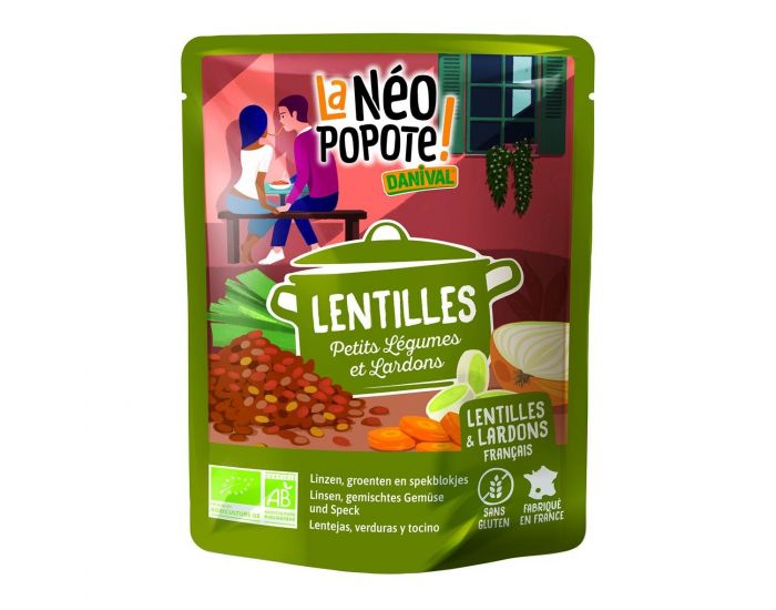 DANIVAL Lentilles aux petits l�gumes et lardons 250g