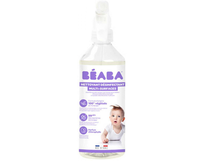 BEABA Nettoyant Désinfectant Multi-surfaces à la Chlorophylle - 500 ml
