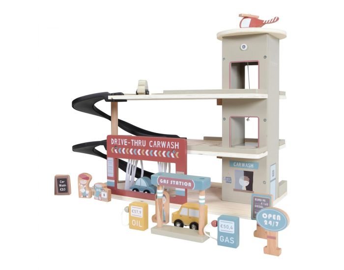 LITTLE DUTCH Garage et Station de Lavage en Bois - D�s 3 ans