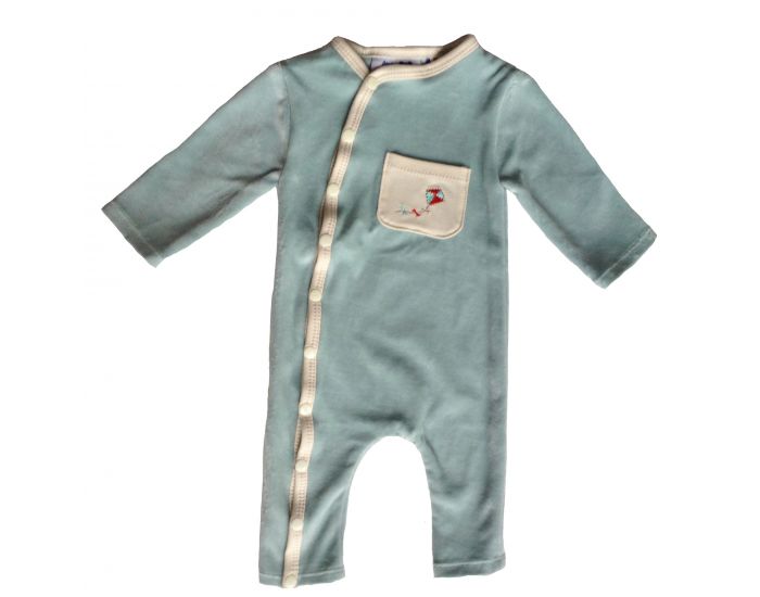  Combinaison en Coton Biologique - Vert d'Eau