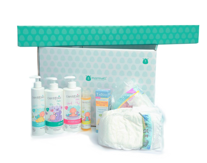 MARMOTT' Babybox Bio - Coffret Naissance & Berceau en Carton