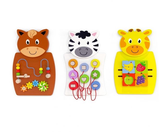 VIGA TOYS 3 Panneaux d'Activit�s Muraux - D�s 4 ans