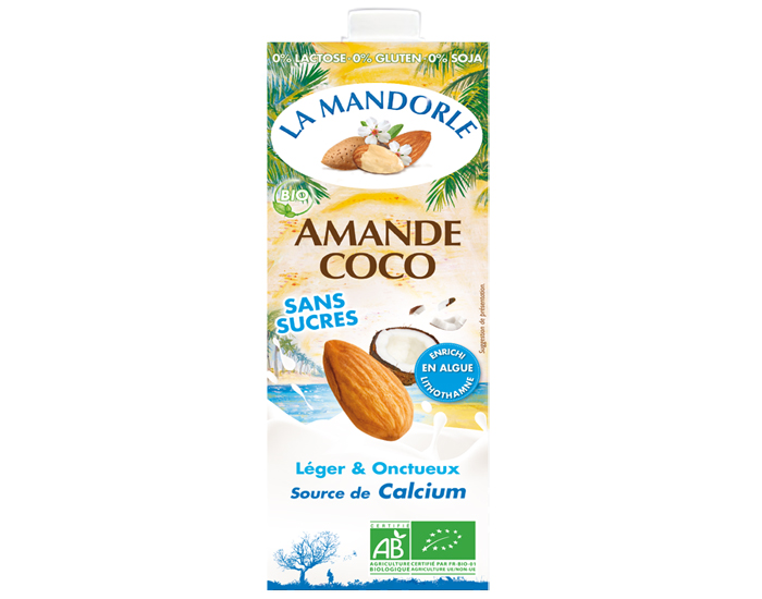 LA MANDORLE Lait Amande Coco - 1 L
