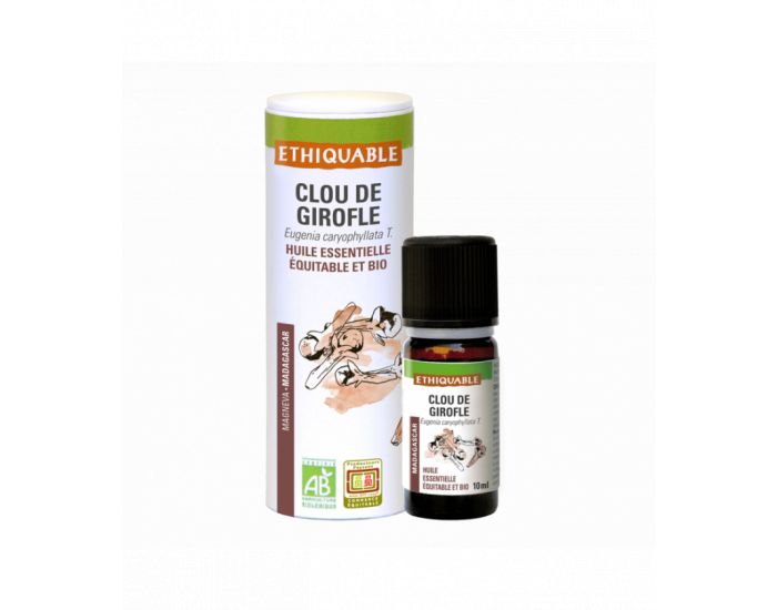 ETHIQUABLE Clou de Girofle - Huile essentielle bio & quitable - 10 ml