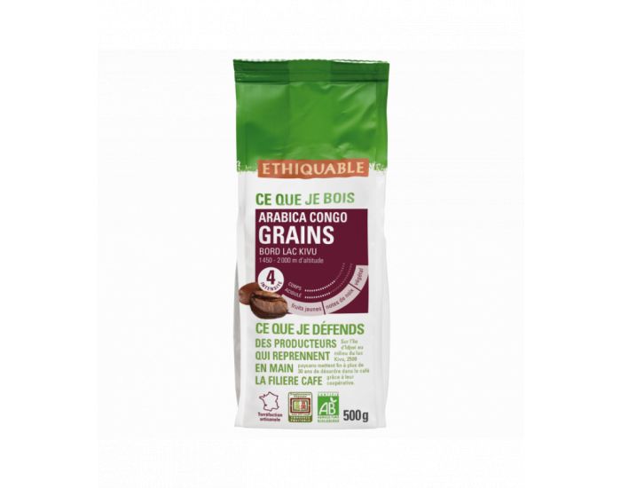 ETHIQUABLE Caf� Congo GRAINS Bio & Equitable - 500 g