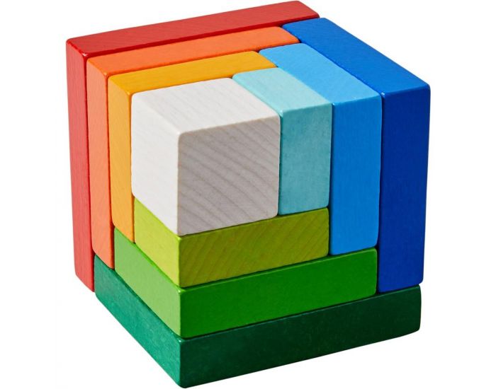 HABA Jeu D'Assemblage 3D Cube Multicolore - Ds 3 Ans