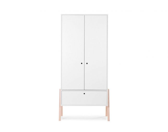 CHILDWOOD Armoire B�b� Blanche 2 Portes Nordic Acacia