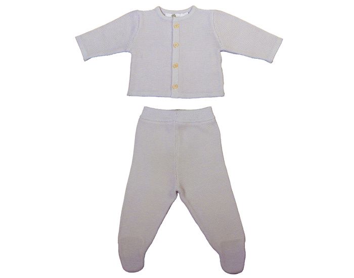 EVEIL ET NATURE Ensemble Brassi�re Pantalon Tricot� - Gris