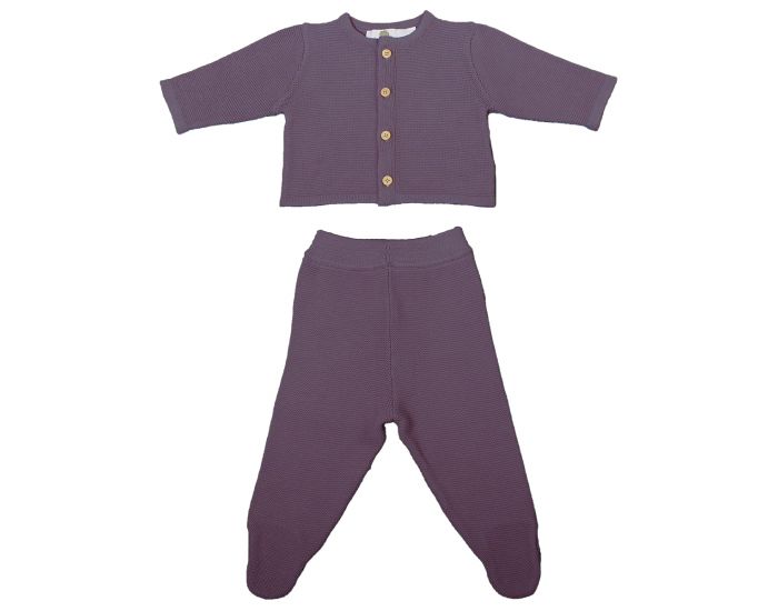 EVEIL ET NATURE Ensemble Brassi�re Pantalon Tricot� - Rose