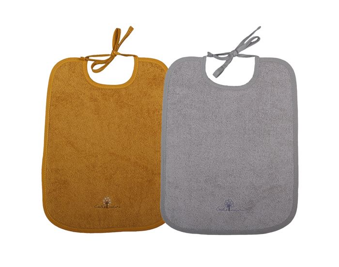 EVEIL ET NATURE Lot de 2 Grands Bavoirs - 12-48 mois
