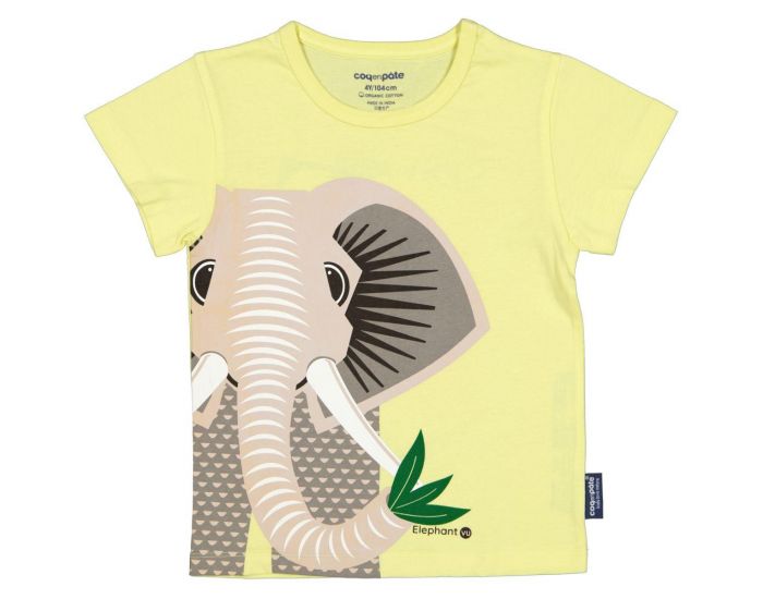COQ EN PATE T-shirt en Coton Bio - ELEPHANT - Tailles au choix