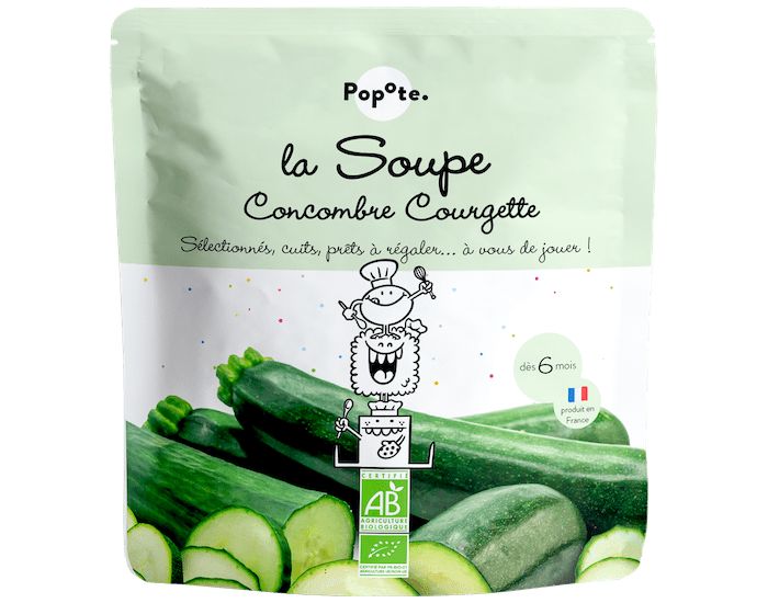 POPOTE Soupe Concombre Courgette - Lot de 5 - Ds 6 mois