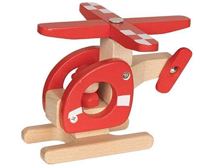GOKI H�licopt�re en Bois - Rouge - D�s 2 ans