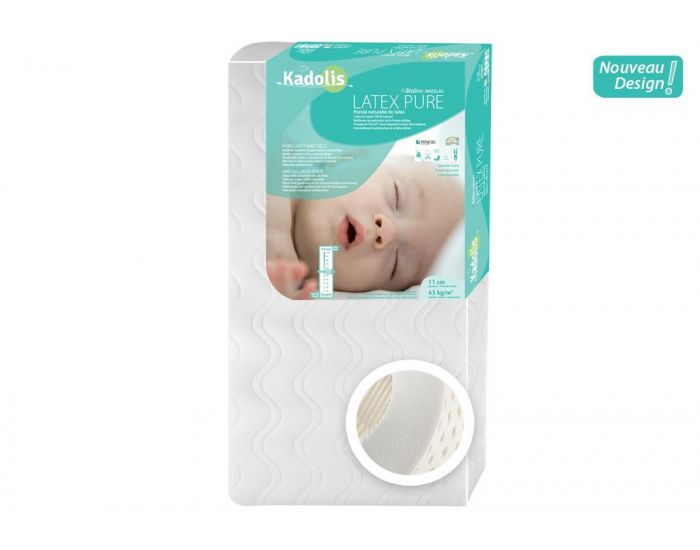 KADOLIS Matelas Bb Latex Pure