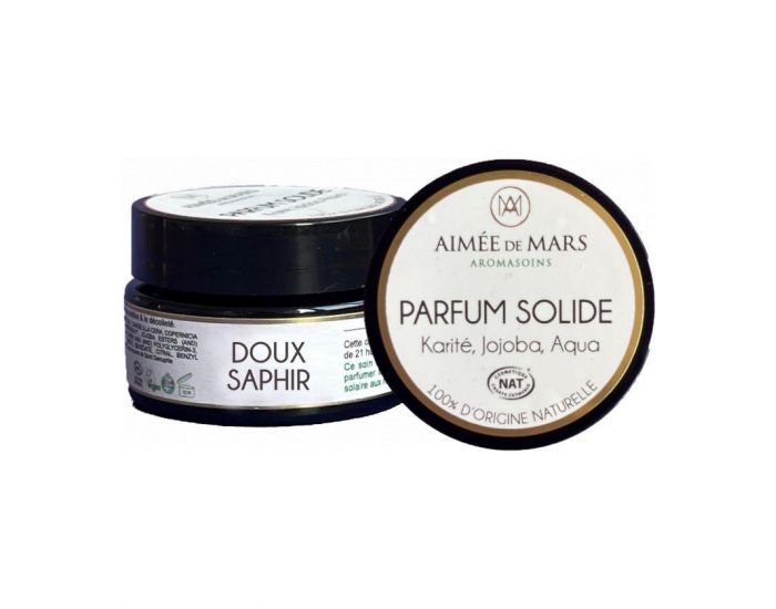 AIME DE MARS Parfum Solide DOUX SAPHIR - Cosmos Natural 15 g