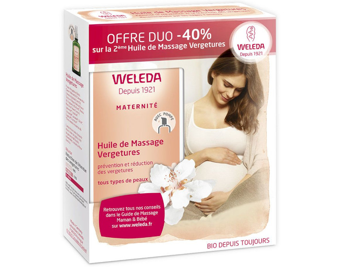 WELEDA Duo Huile de Massage Vergeture - 2 x 100 ml