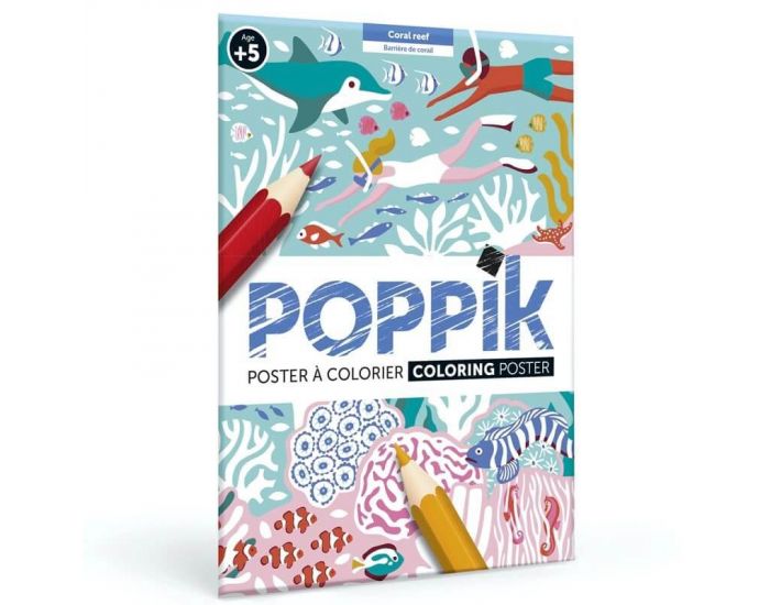 POPPIK Poster  Colorier Mers tropicales - Ds 5 ans