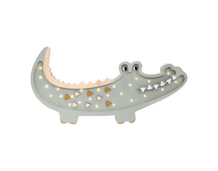 LITTLE LIGHTS Lampe Veilleuse Crocodile Kaki Pastel - D�s 3 ans
