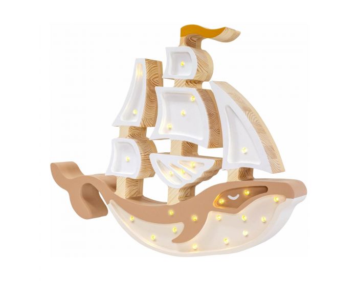 LITTLE LIGHTS Lampe Veilleuse Navire Brun - D�s 3 ans