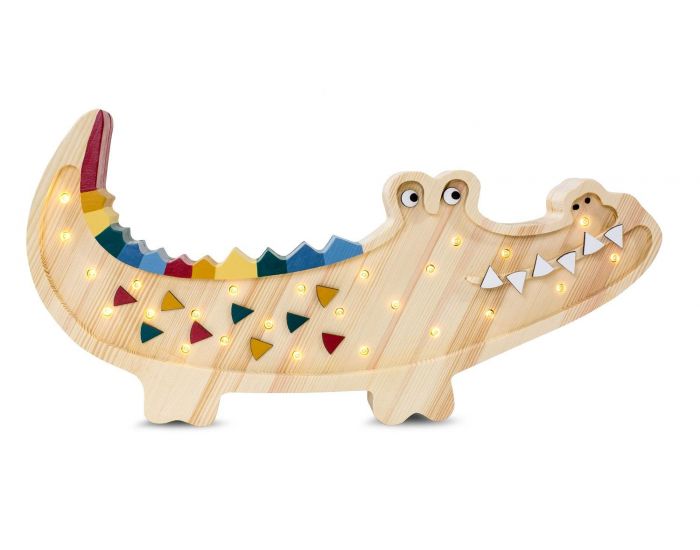 LITTLE LIGHTS Lampe Veilleuse Crocodile Bois Naturel - D�s 3 ans