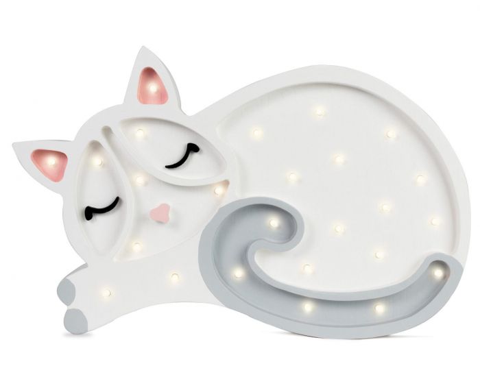 LITTLE LIGHTS Lampe Veilleuse Chat Blanc - D�s 3 ans