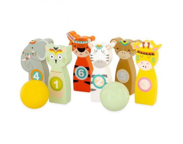 ULYSSE Jeu de quilles Animaux 10 cm - D�s 18 mois