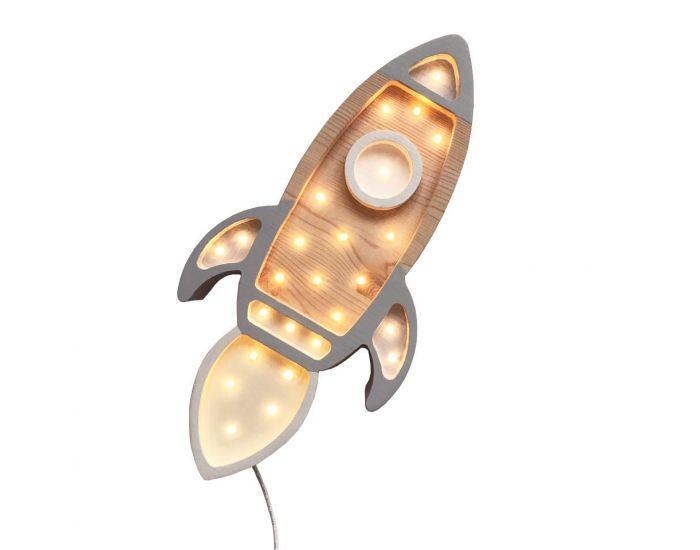 LITTLE LIGHTS Lampe Veilleuse Fus�e - Gris Clair - D�s 3 ans