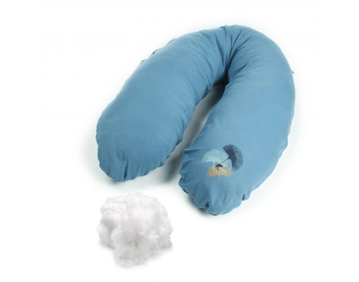 NATURNA Coussin de Maternit� et d'Allaitement Zen - Rembourrage Ouate Sillicon�e - Bleu Hana